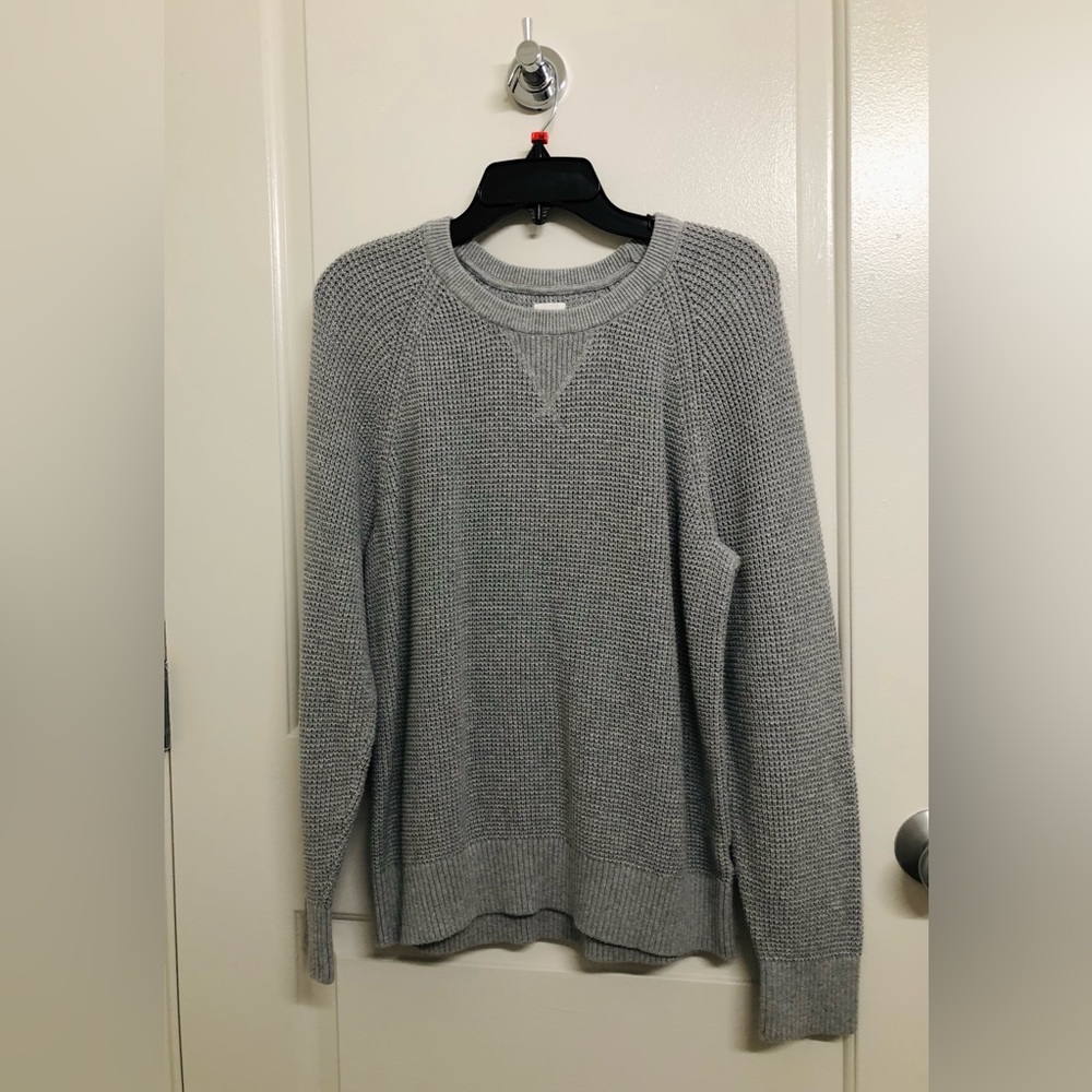 GAP - Waffle Knit Sweater - Heather Grey - Unisex